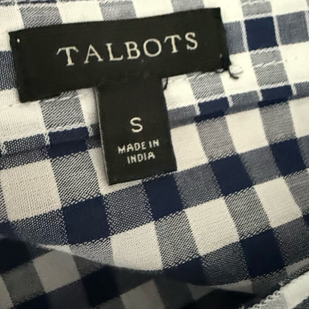 Talbots Gingham Embroidered Blouse โ Coastal / Summer Cottage Style (S) - Picture 6 of 6